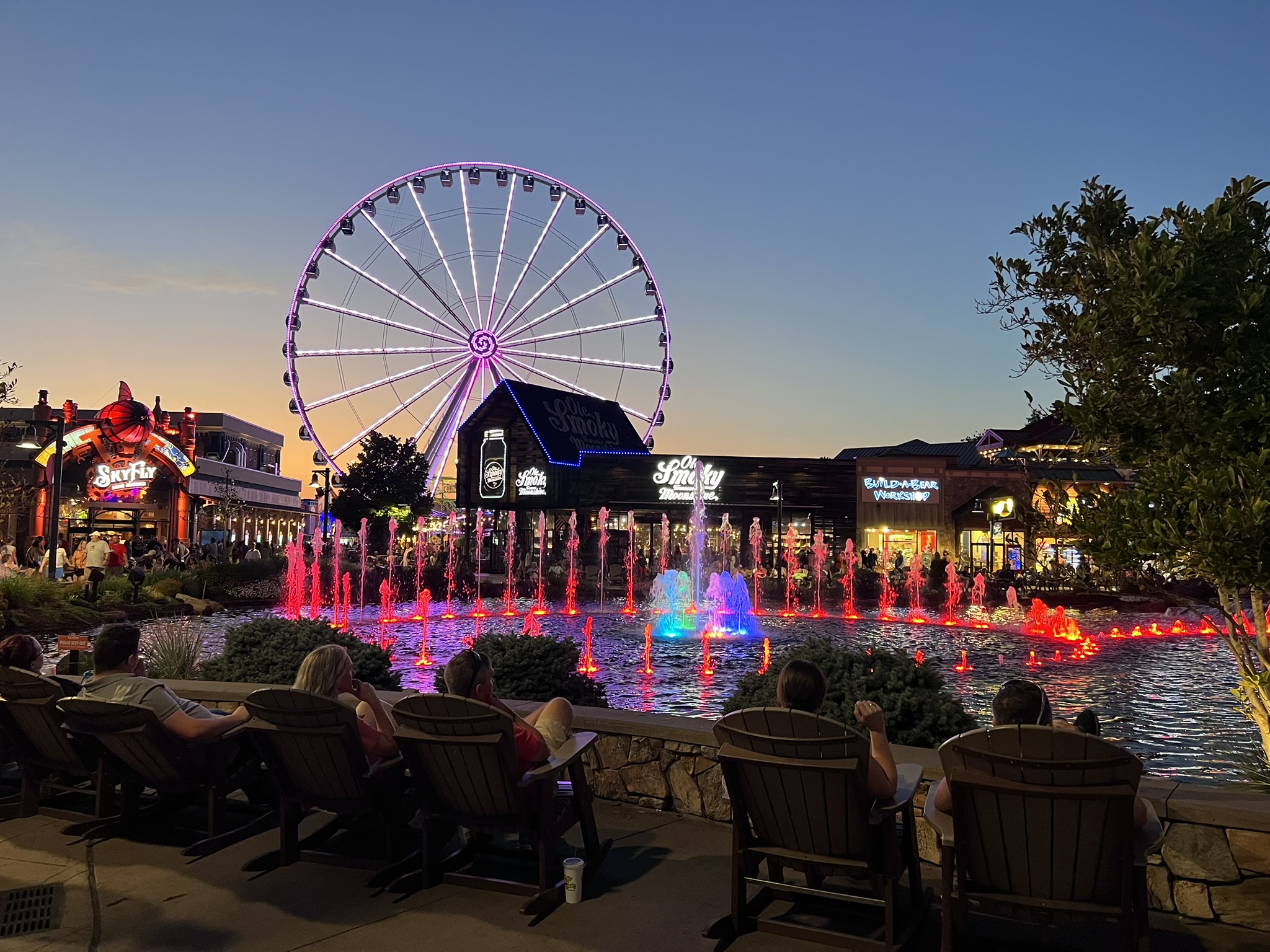 The Island in Pigeon Forge at dusk